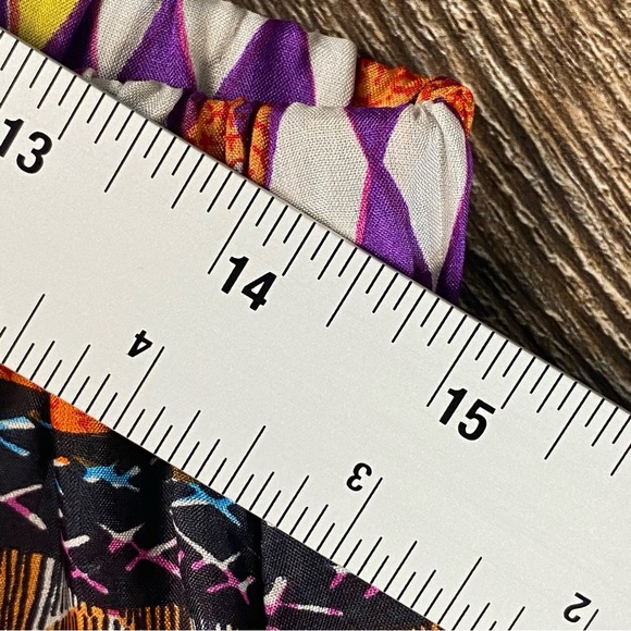 Chicos Skirt Women 2 Large Colorful 100% Silk Pull On Elastic Waist Beaded Boho - Picture 7 of 8